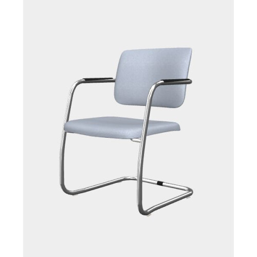 Čalouněná konferenční židle OLYMP na pérovce - šedá - skladem