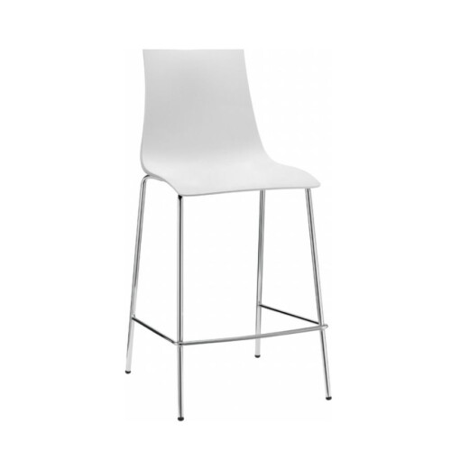 Nízká barová židle ZEBRA TECHNOPOLYMER nástřik