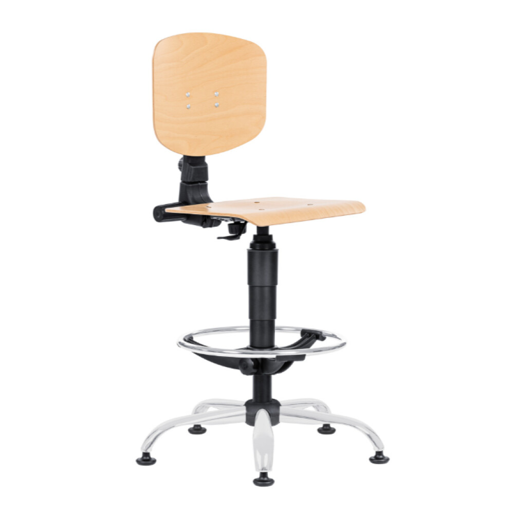 Dílenská židle 1290 L NOR s bukovou překližkou