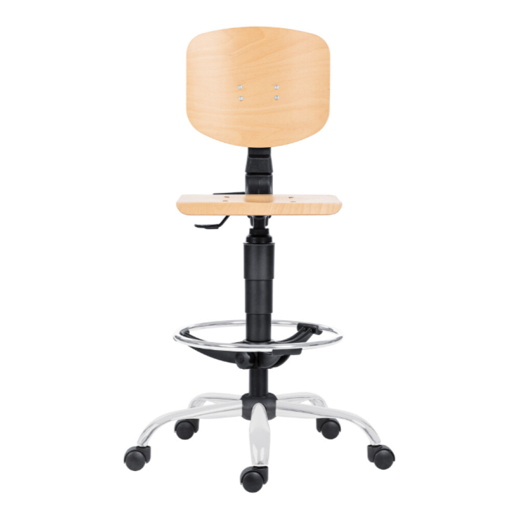 Dílenská židle 1290 L NOR s bukovou překližkou