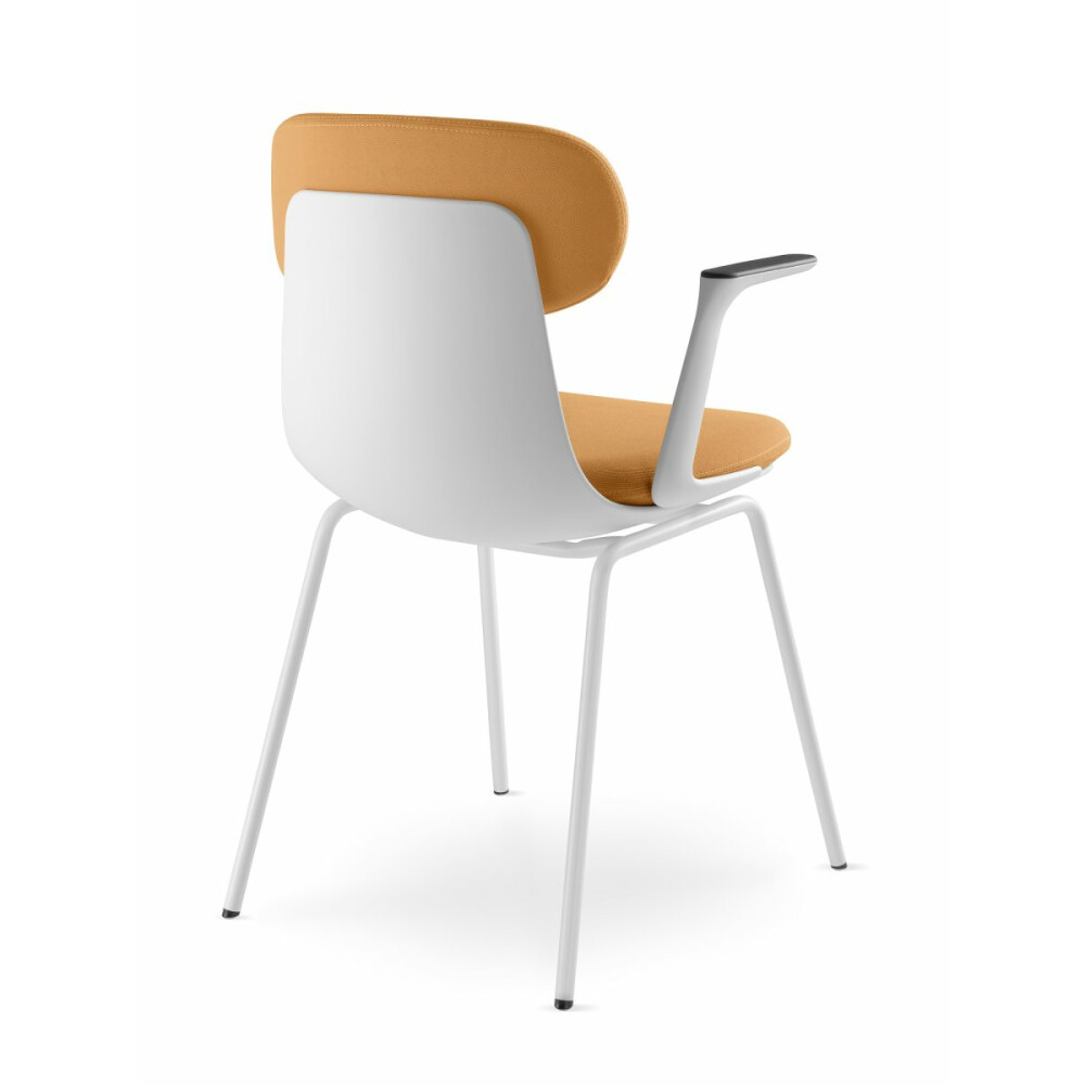 Konferenční plastová židle ZOE 221-WH-N0-BR s područkami