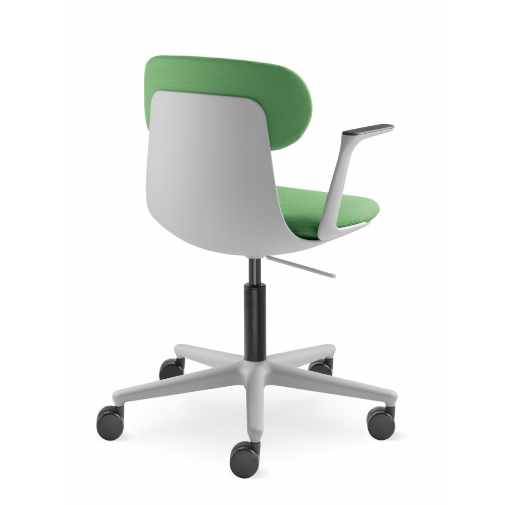 Otočná židle ZOE GR s područkami - plasty šedé