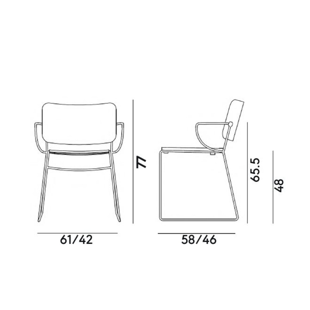 Konferenční židle BUTTON DOWN 7C22 s područkami