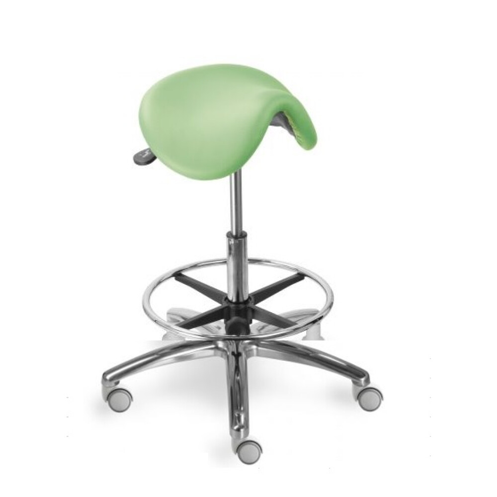 MEDI 1213 G dent Zdravotnická stolička s naklápěcím sedákem a oporou nohou
