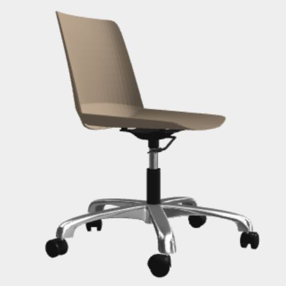 Plastová židle EMMA na plochém hliníkovém leštěném kříži