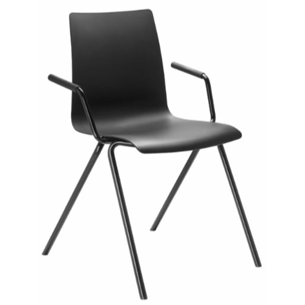 Plastová židle EVO 010 černá s područkami