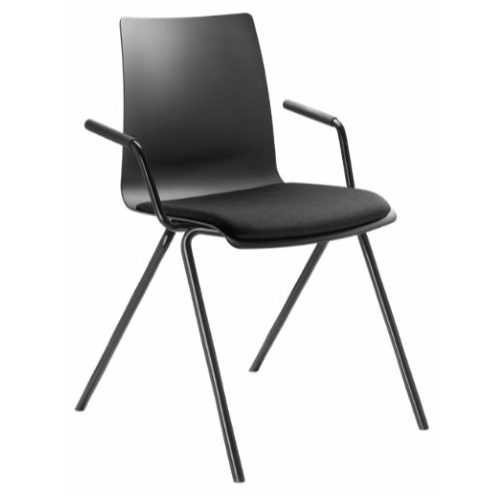Plastová židle EVO 011 černá s područkami