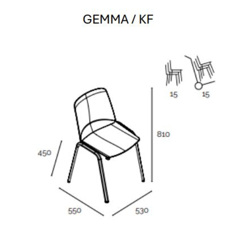 Plastová židle GEMMA KF