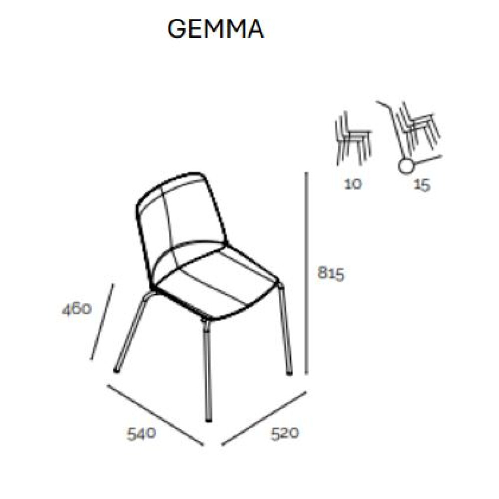 Plastová židle GEMMA