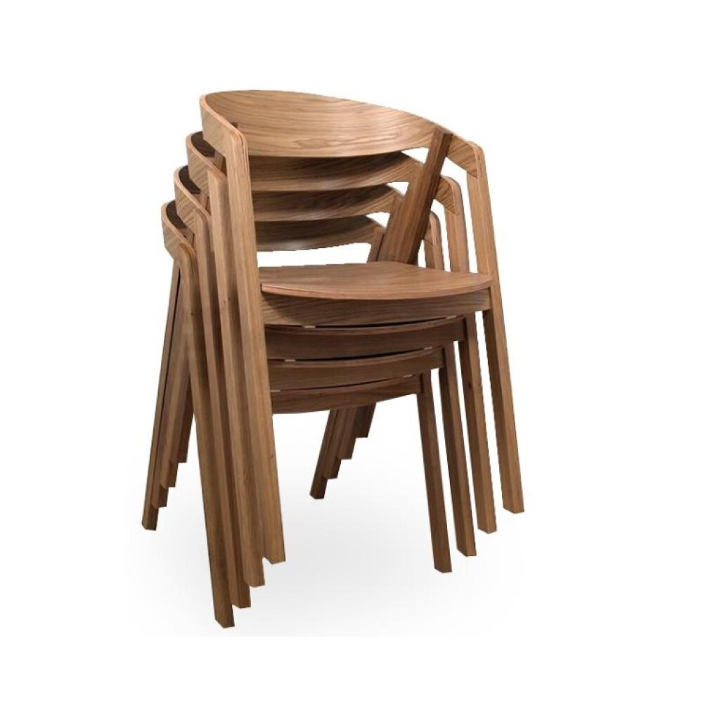 Dřevěná jídelní židle GURU - stohovatelná