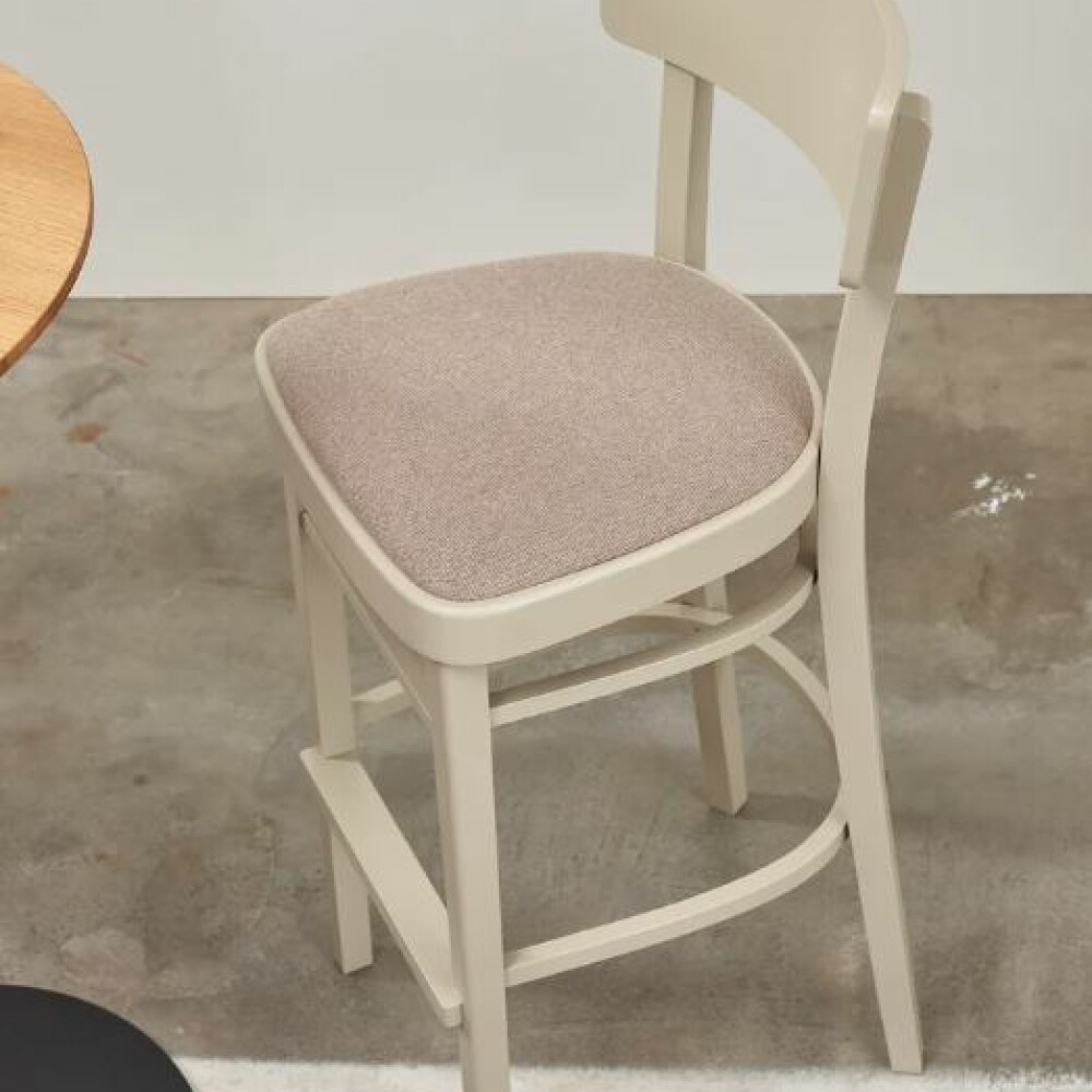 Dřevěná barová židle IDEAL s čalouněným sedákem