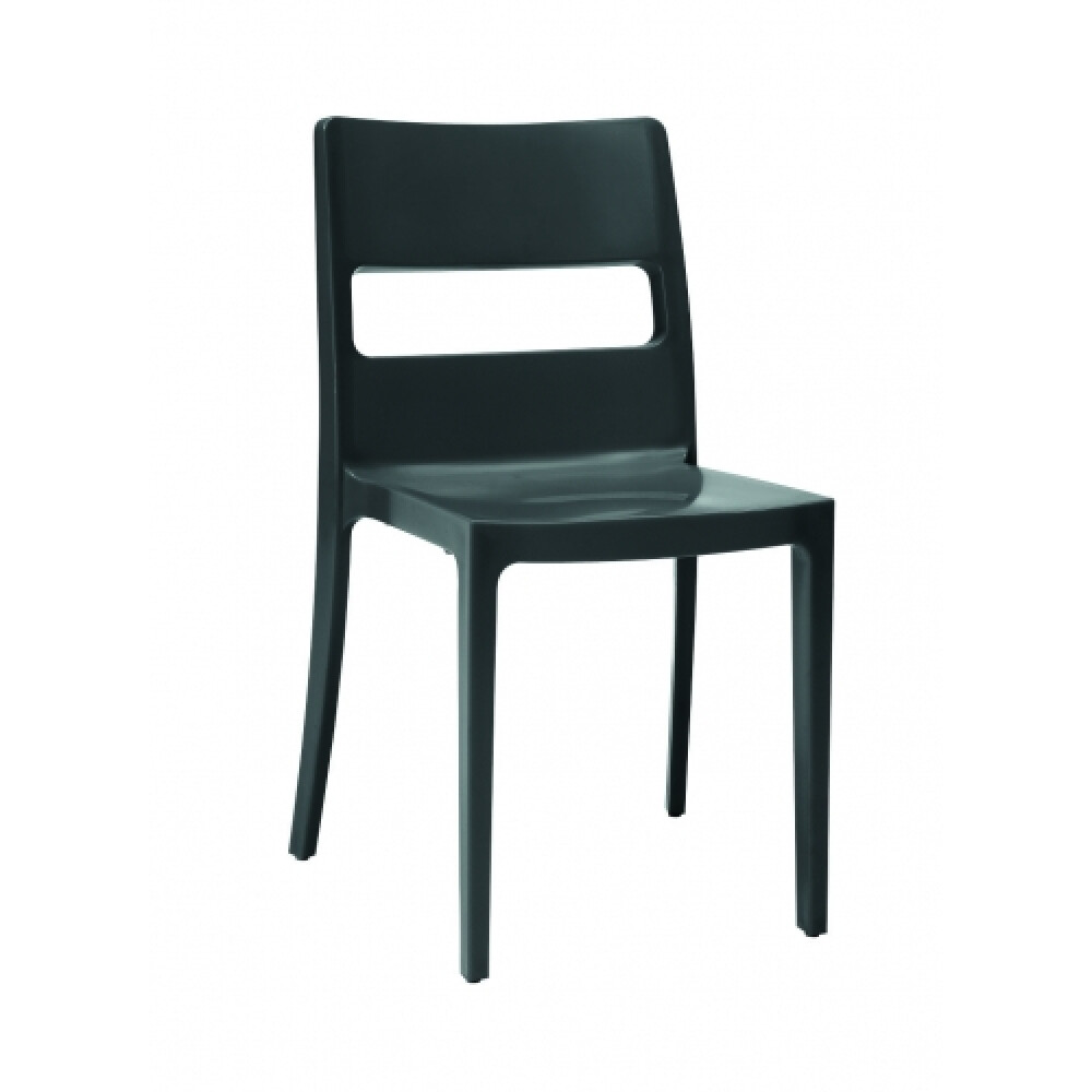 Černá plastová židle SAICHA, Antracit