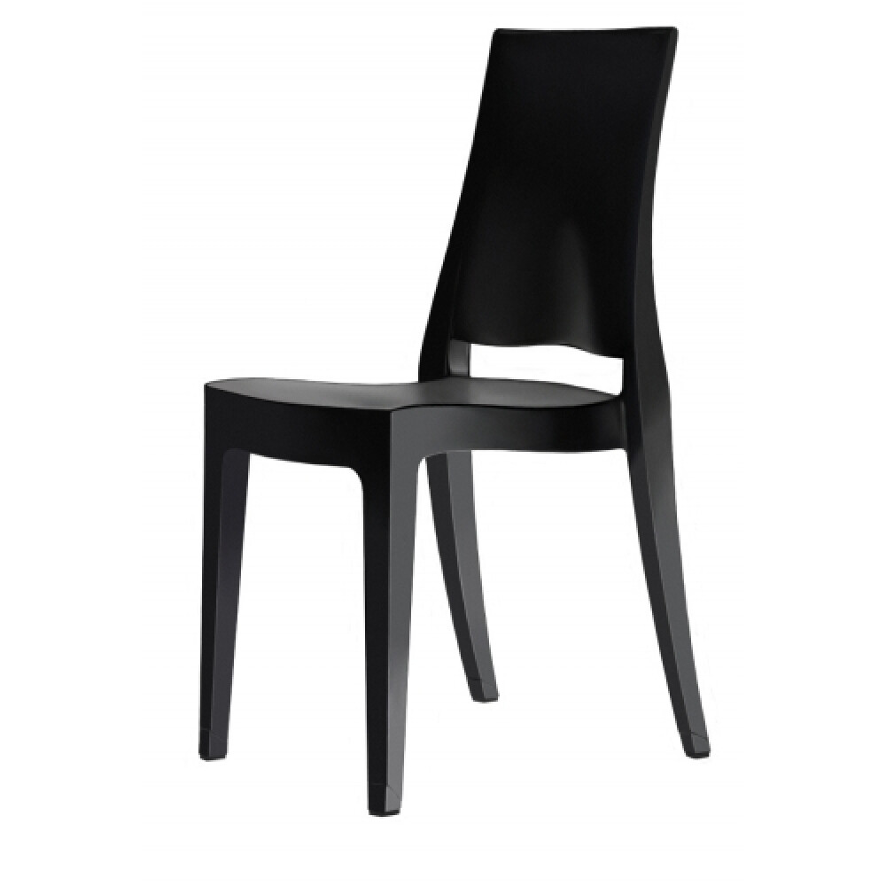 Plastová židle GLENDA - lesklá černá
