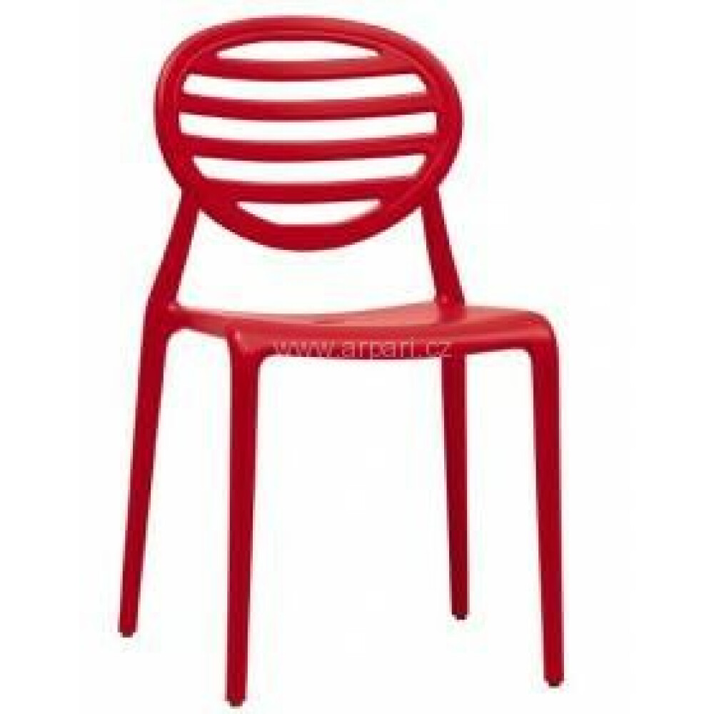 Venkovní židle GITO C, červená