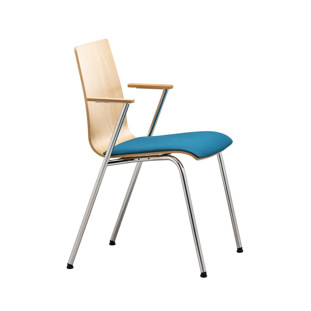 Dřevěná konferenční židle SITTY SI4112 čalouněný sedák