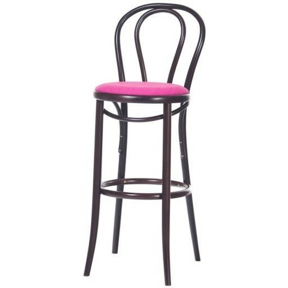 Barová židle č. 132 s čalouněným sedákem