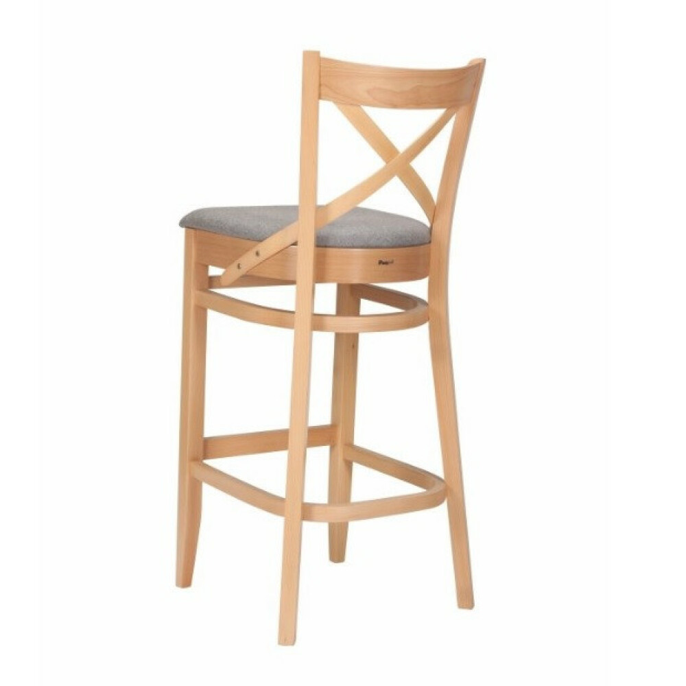 Dřevěná barová židle H-5245 čalouněná