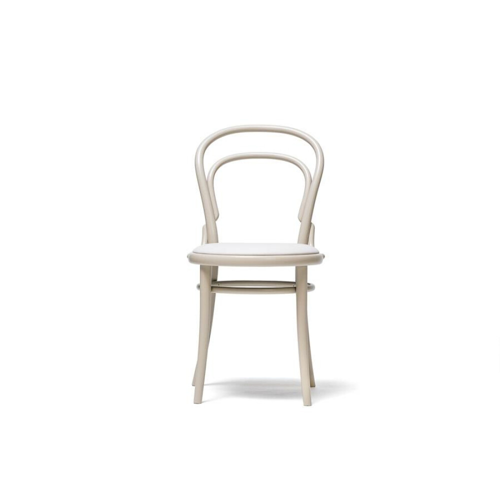 Dřevěná ohýbaná židle 14 s čalouněným sedákem