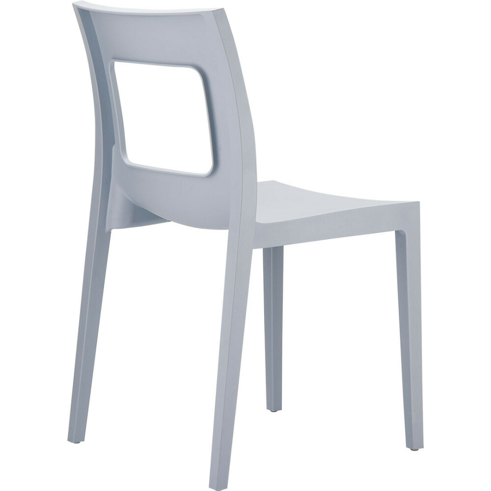 Plastová židle LUCCA stříbrná