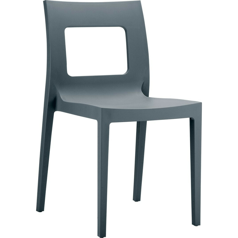 Plastová židle LUCCA tmavě šedá