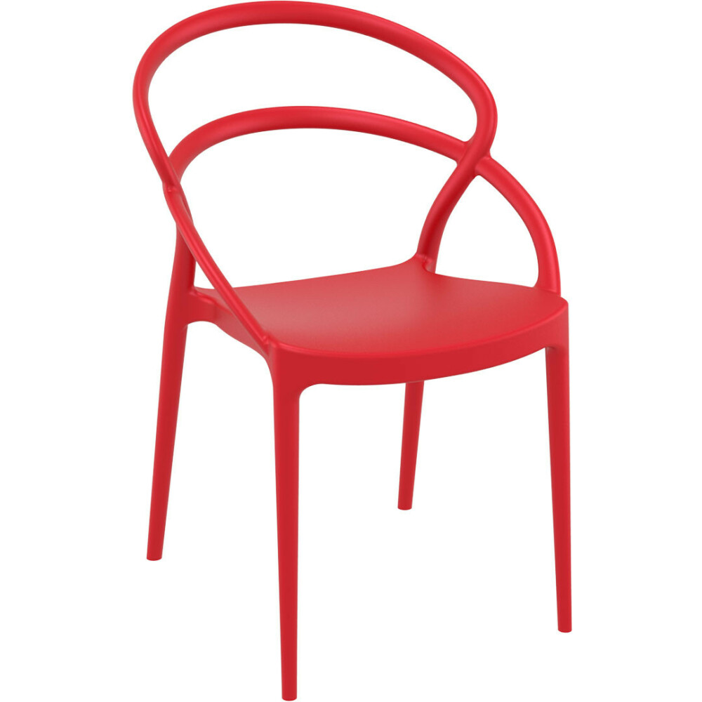 Plastová židle PIA - červená