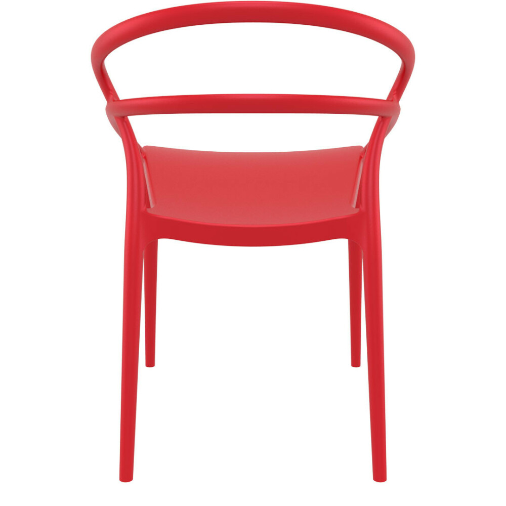 Plastová židle PIA - červená