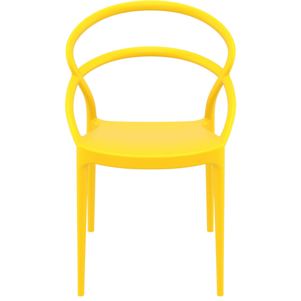 Plastová židle PIA - žlutá