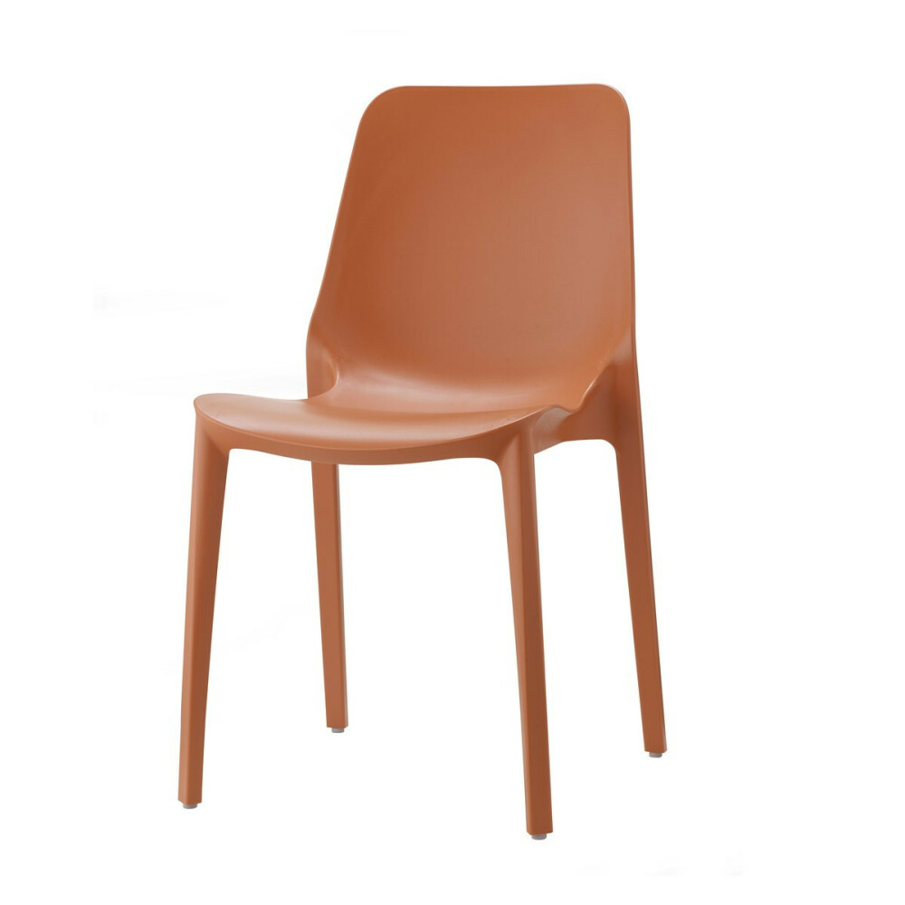 Plastová židle GINEVRA - barva teraccota