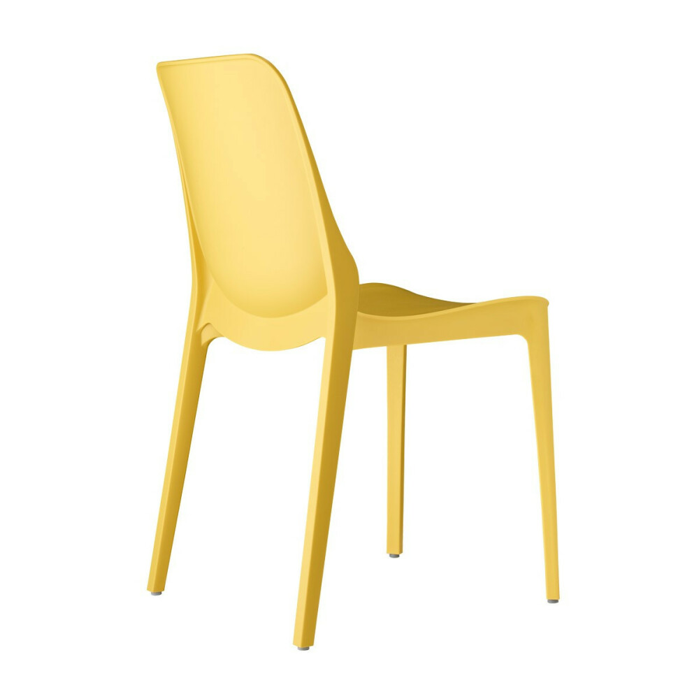 Plastová židle GINEVRA - barva hořčicová