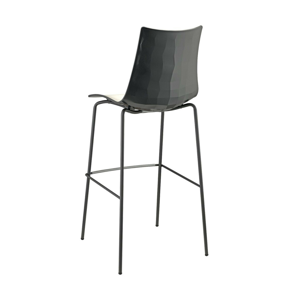 Barová židle ZEBRA BICOLORE barstool chrom