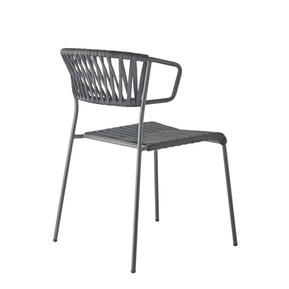 Zahradní židle ARMCHAIR LISA FILO - kostra antracit + výplet