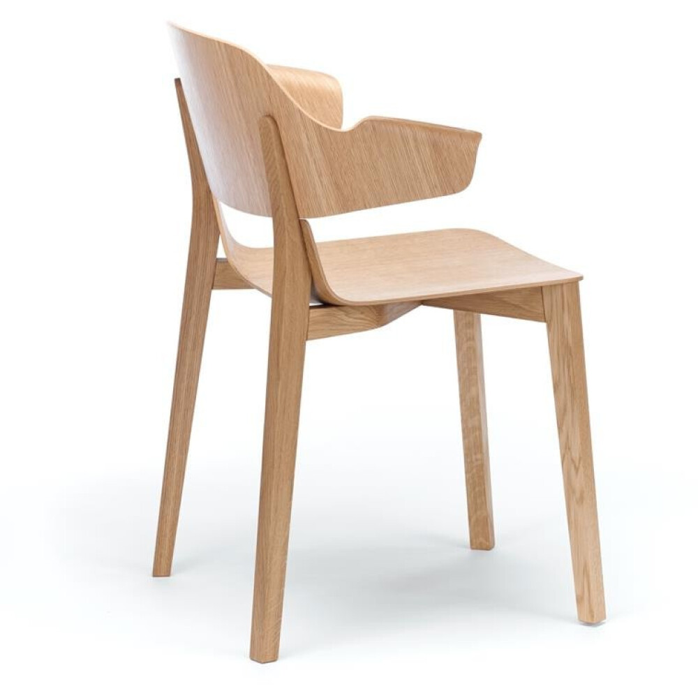Dřevěná židle LEAF s područkami