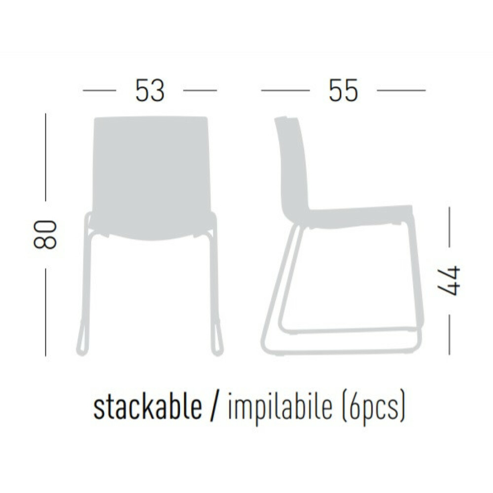 Plastová židle FULLER  ST bez područek