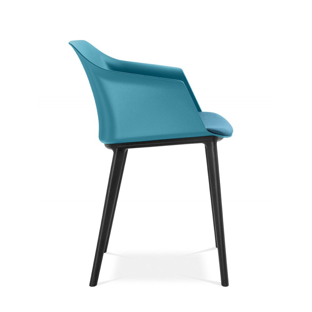 Konferenční židle Wave 030-BL s čalouněným sedákem