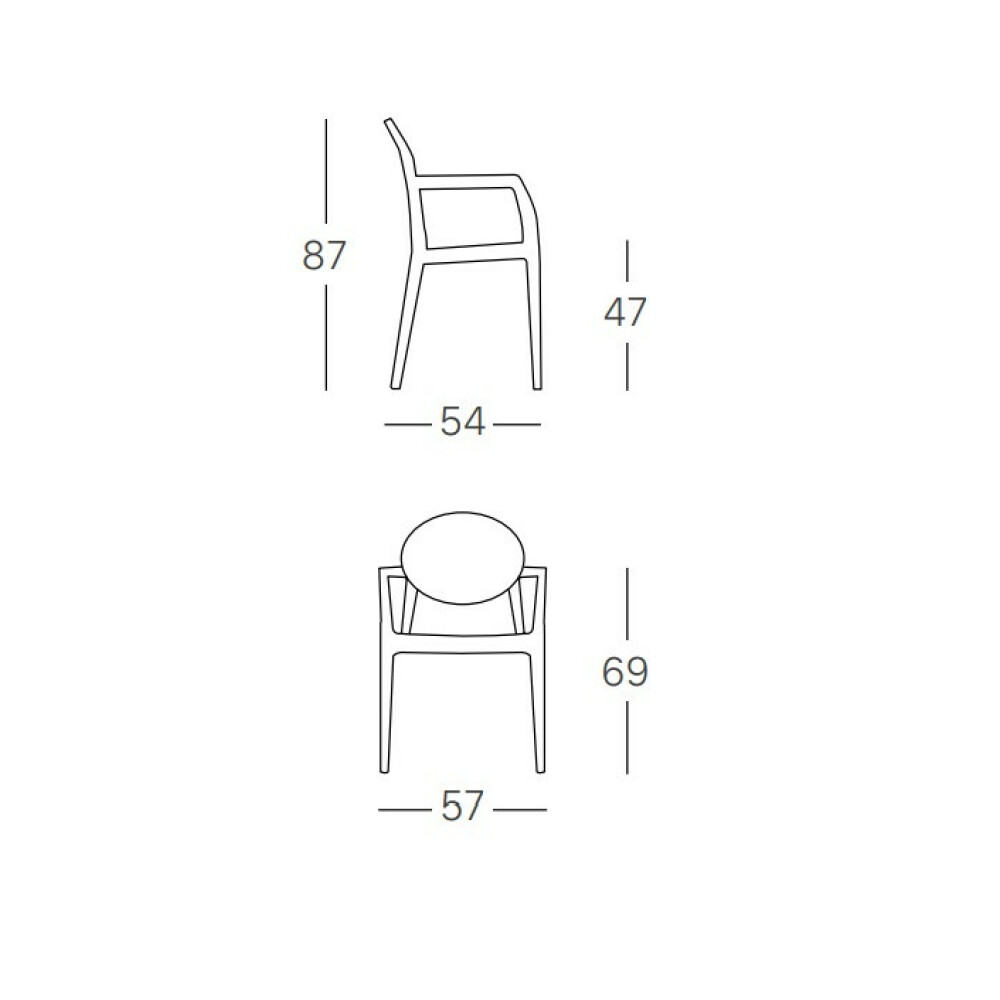 Plastová židle IGLOO armchair technopolymer 