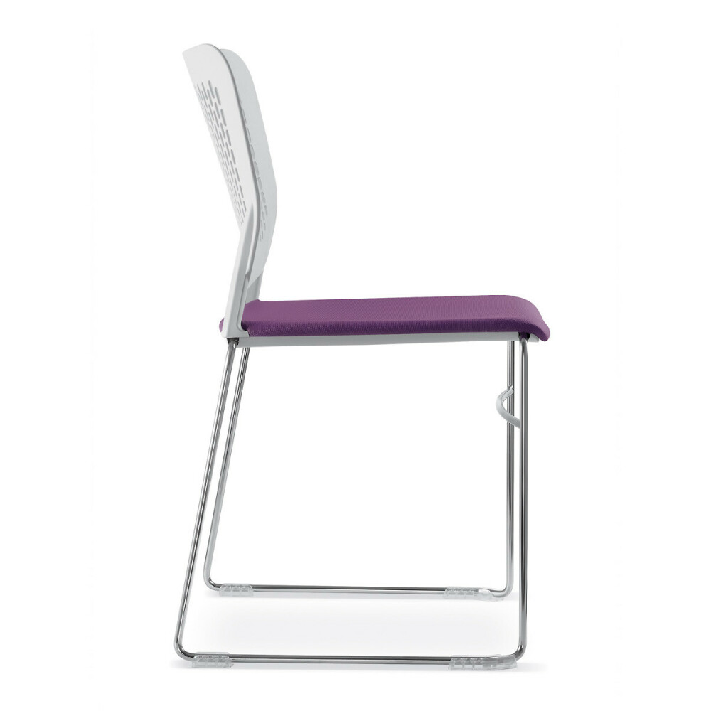Plastová židle TIME 161-Q-N4 s čalouněným sedákem
