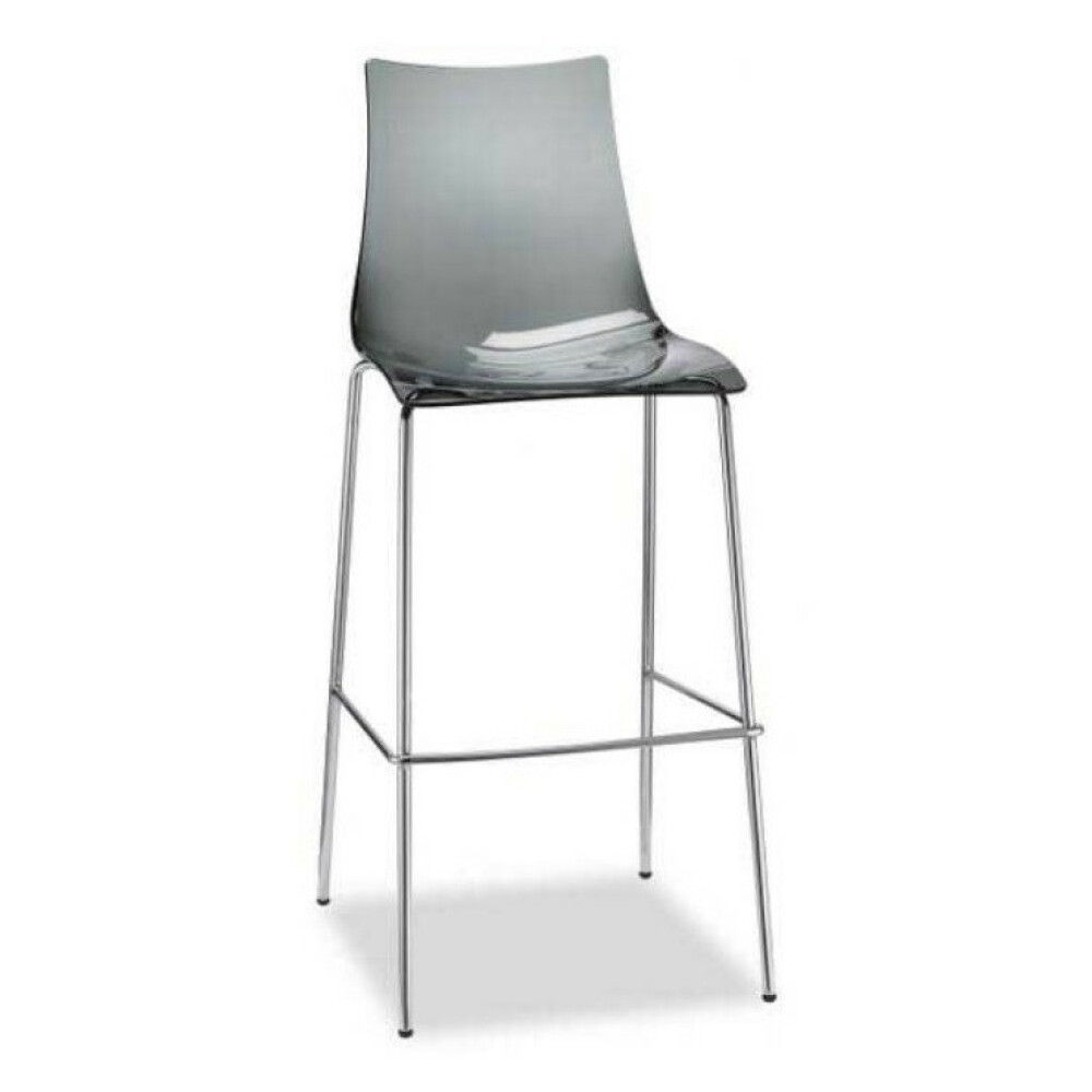 Plastová barová židle ZEBRA antishock - transparentní kouřová