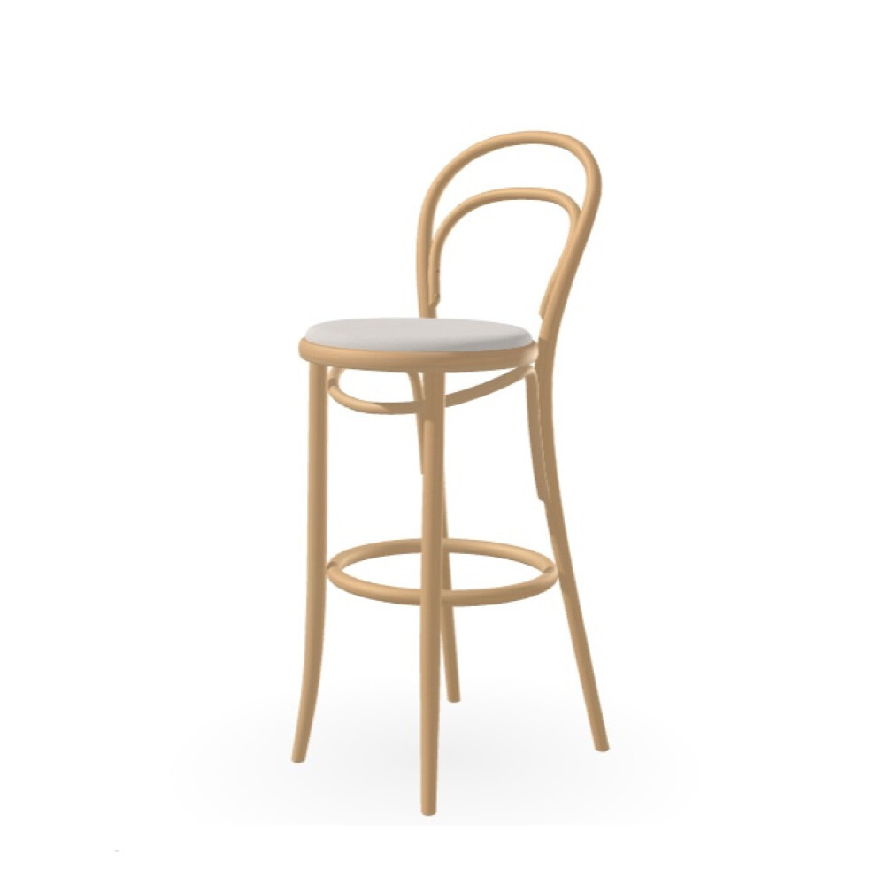 Barová židle 014 s čalouněným sedákem
