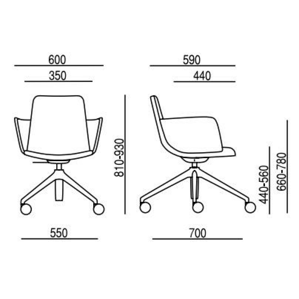 Designová židle EDGE 4201.04, 4202.04