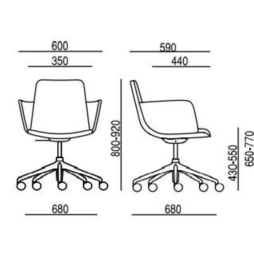 Designová židle EDGE 4201.04, 4202.04