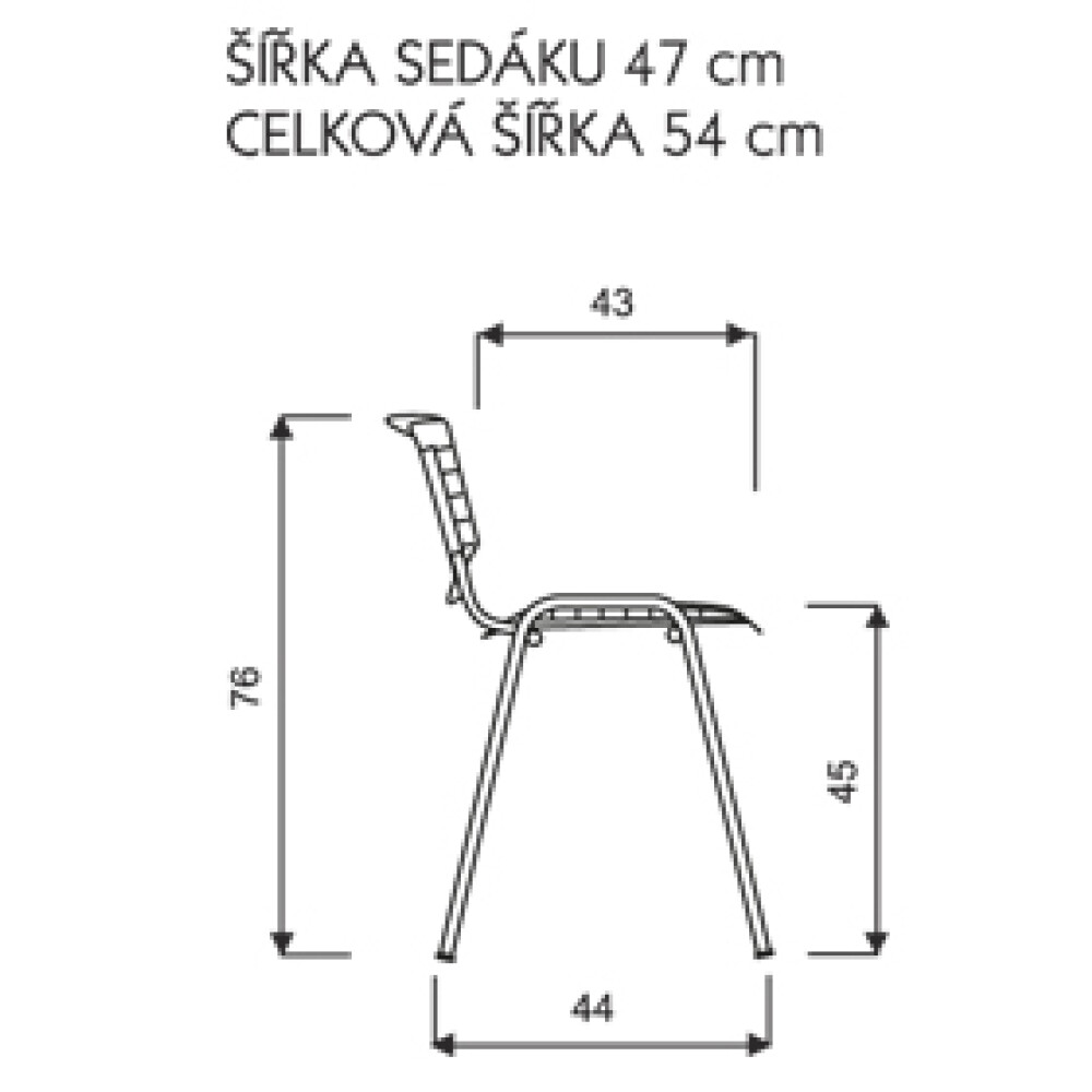 Rozměry plastová židle LAYER