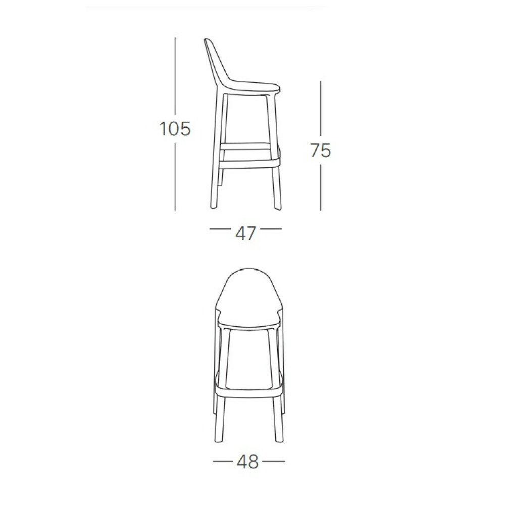 plastová barová židle PIÚ