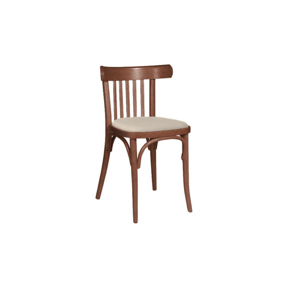 Dřevěná židle s čalouněným sedákem 763