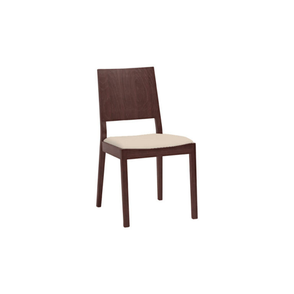 dřevěná židle bez područek - čalouněný sedák