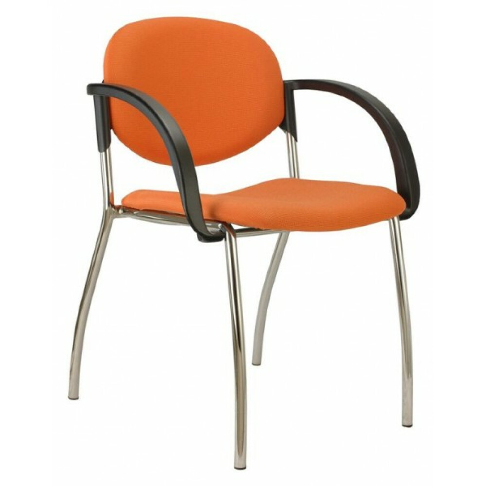 Konferenční židle WENDY čalouněná - 4 nohy + područky P05
