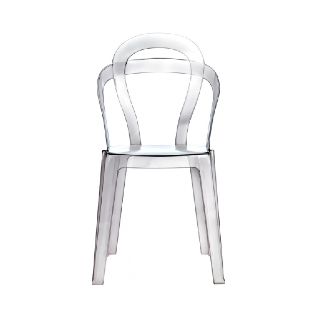 Transparentní plastová židle TITI, transparentní čirá