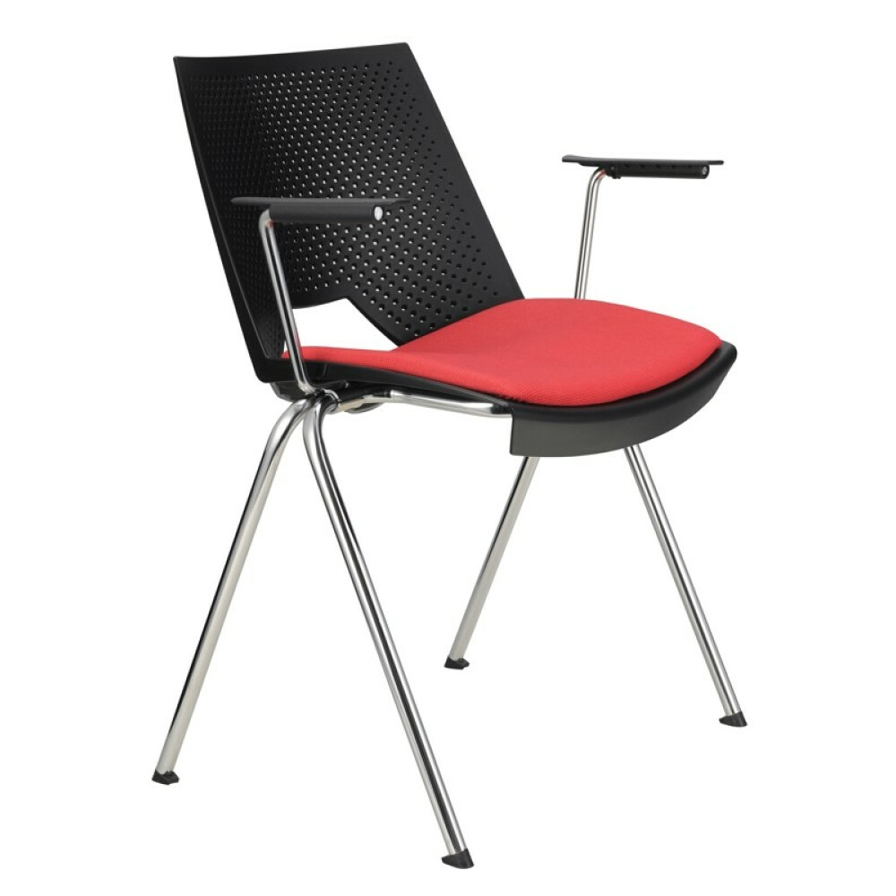 Plastová židle STRIKE 4H s čalouněným sedákem