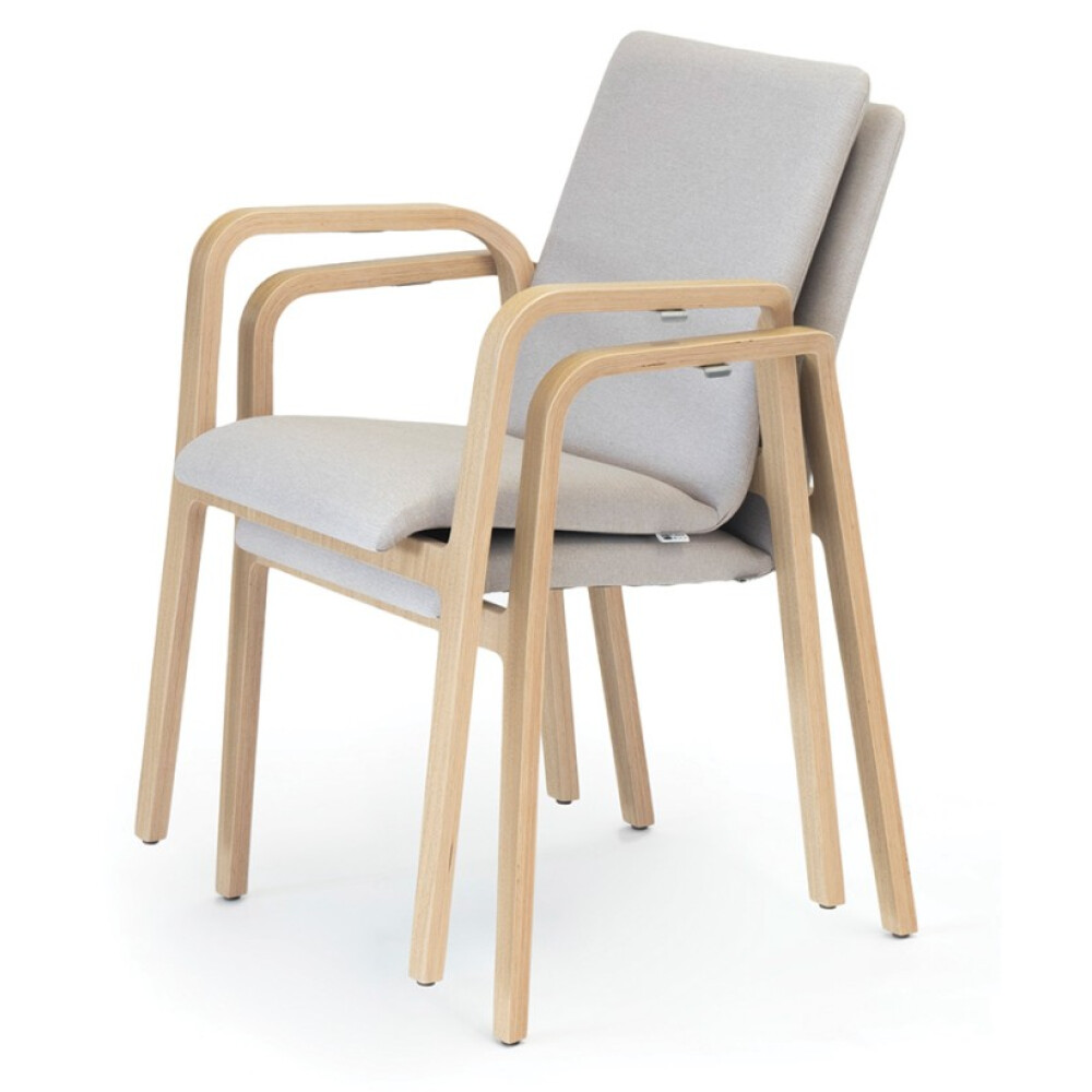 Designová židle LOOP CUATRO C – stohovatelná čalouněná židle