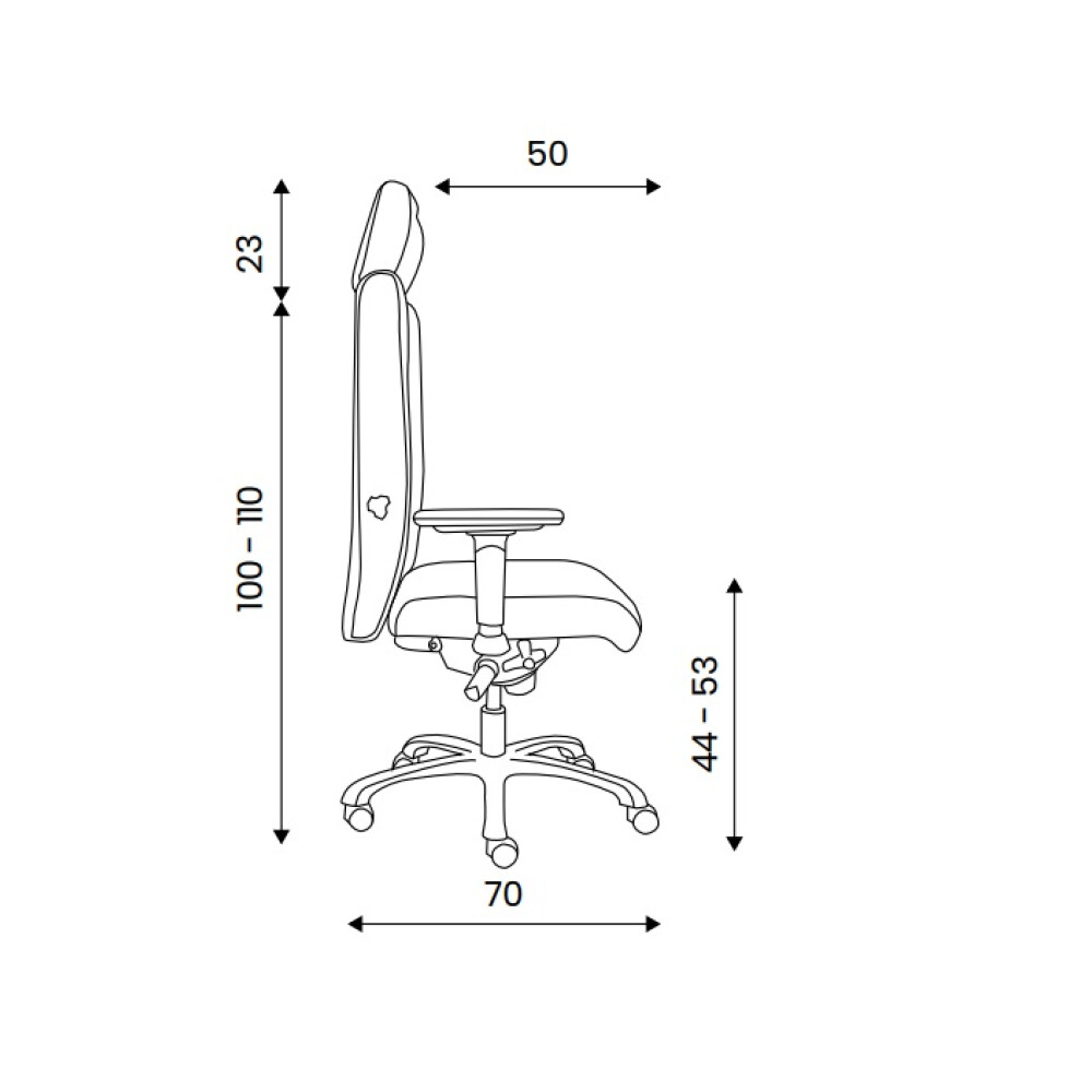 Kancelářské křeslo NONSTOP rozměry