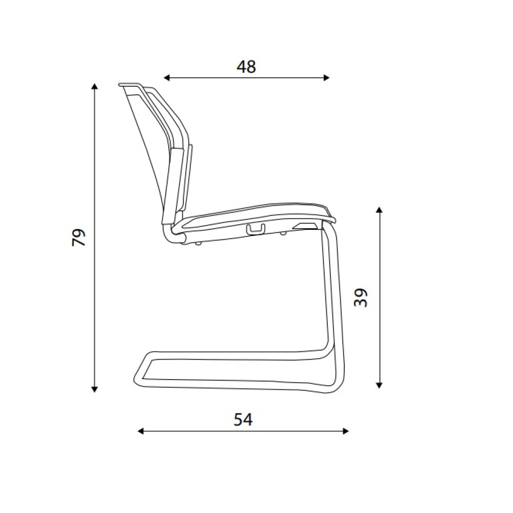 Plastová židle LOGOS cantilever bez područek